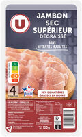 Jambon sec supérieur dégraissé - x4 tranches, 110g