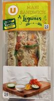 Sandwich maxi veggie légumes grillés mozzarella 210g