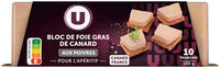 Bloc de foie gras de Canard aux poivres origine France - 100g