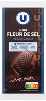 Chocolat noir fleur sel 72% Cacao, 2 tablettes de 100g