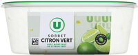Sorbet plein fruit citron vert - bac 1L 650G