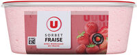 Sorbet plein fruit fraise - bac 1L 650G