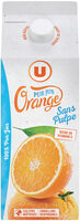 Pur Jus réfrigéré d'orange sans pulpe flash pasteurisé - Brique 1,75L