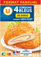 Cordon bleu de dinde, France, 4 pièces, barquette, 400g