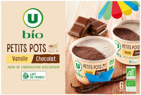 Petits pots de glace vanille chocolat, x6 - 282g