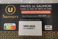 Pavé saumon fumé cuit méditerranéen, Salmo salar, transformé en Belgique, 220g