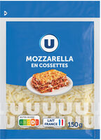 Mozzarella en cossettes lait pasteurisé 22%MG - Sachet 150g