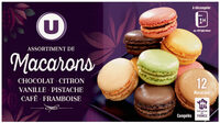 Assortiment de macarons congelés 6 parfums x12 - 154g