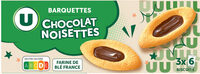 Barquettes au chocolat et aux noisettes - paquet de 120g