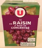Jus de raisin à base de concentré