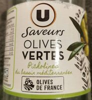 Olives vertes picholine pasteurisées bocal 37cl