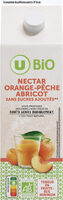 Nectar orange pêche abricot ss sucre ajoutés brique de 1 litre