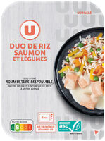 Plat cuisiné individuel Duo de riz aux petits legumes et saumon surgelés