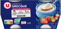 Yaourt à la Grecque sur lit de fraise rhubarbe - 4x150g