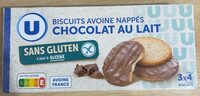 Biscuits avoine nappés chocolat au lait
