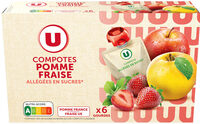 Gourdes compote allégée pomme fraise 6x90g