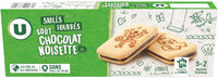 Biscuits Sablés fourrés parfum chocolat noisettes 125g