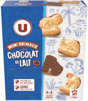 Gâteaux Mini animaux nappés chocolat lait 160g
