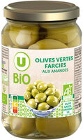 Olives vertes farcies aux amandes entières bocal