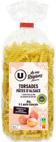 Pâtes Torsade IGP d'Alsace aux oeufs -Sachet 250g