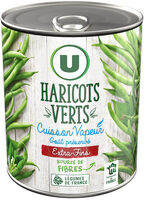 Haricots verts extra fins Cuisson vapeur - Boîte de 440g net égoutté