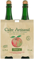 Cidre artisanal brut bio 5,5° 2x75cl