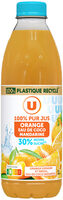 Jus d'orange et mandarine et eau de coco Bouteille 1L