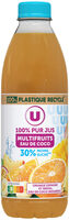 100% pur jus multifruits/eau de coco bouteille de 1l