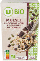 Céréales Muesli floconneux chocolat noir et graines de courge 375g