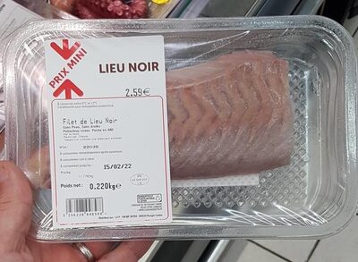 Filet de lieu noir sans peau, pêché en Atlantique Nord-Est, 220g