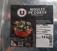 Moules de cordes, élevées France, barquette 1,4kg