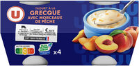 Yaourt à la grecque avec morceaux de pêche 4x150g