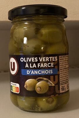 Olives vertes farcies à la pâte d'anchois Bocal 120g