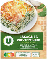Plat cuisiné individuel Lasagne chèvre épinard, 350g
