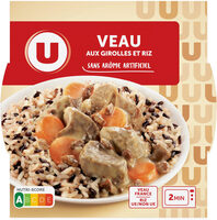 Plat cuisiné Veau aux girolles et son riz barquette micro-ondable 300g