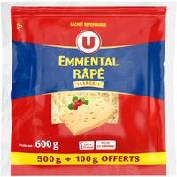 Emmental râpé 29% mg - Sachet de 500g + 100g offert