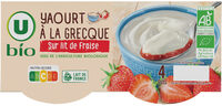 Yaourt à la grecque lit de fraise - 4x125g