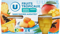 Coupelles fruits tropicaux sans sucre ajoutés 4x113g