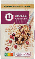 Céréales Müesli cranberry, 400g