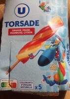 Bâtonnets torsadés glace à l'eau aromatisée, x5 400g