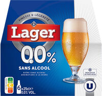 Bière sans alcool LAGER 0,0° - 6x25cl