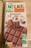 Chocolat au lait et riz croustillant, tablettes 2x100g