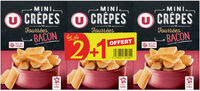 Mini crêpes fourrées au bacon étuis 2x65g + 1 offert