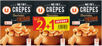 Mini crêpes fourrées à base de cheddar x2+1 offert 195g