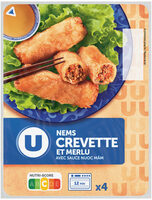 Nems aux crevettes + sauce Nuoc-mâm