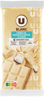 Chocolat blanc céréales croustillantes noix de coco - tablettes 2x100g