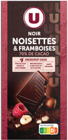 Chocolat noir noisettes et framboises