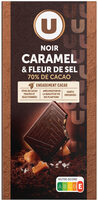 Chocolat noir éclat de caramel aromatisé fleur de sel, tablette 100g