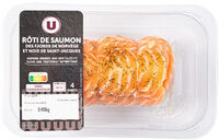 Rôti farci saumon noix St Jacques, transformé en France, barquette,450g