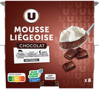 Mousse liégeoise chocolat 9,5%mg 8x80g